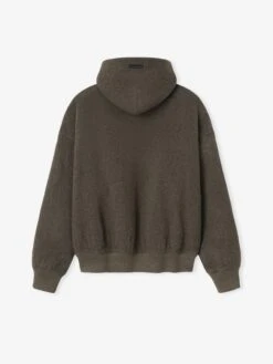 Fear Of God Textured Wool Zip Up Hoodie -Fearless Fashion House FullZipHoodie FG25FW32 337HDW 019 OffBlack 2