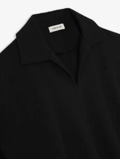 Fear Of God Virgin Wool Polo Shirt -Fearless Fashion House FullZipSsShirt FG25FW60 602BOW 001 Black 3