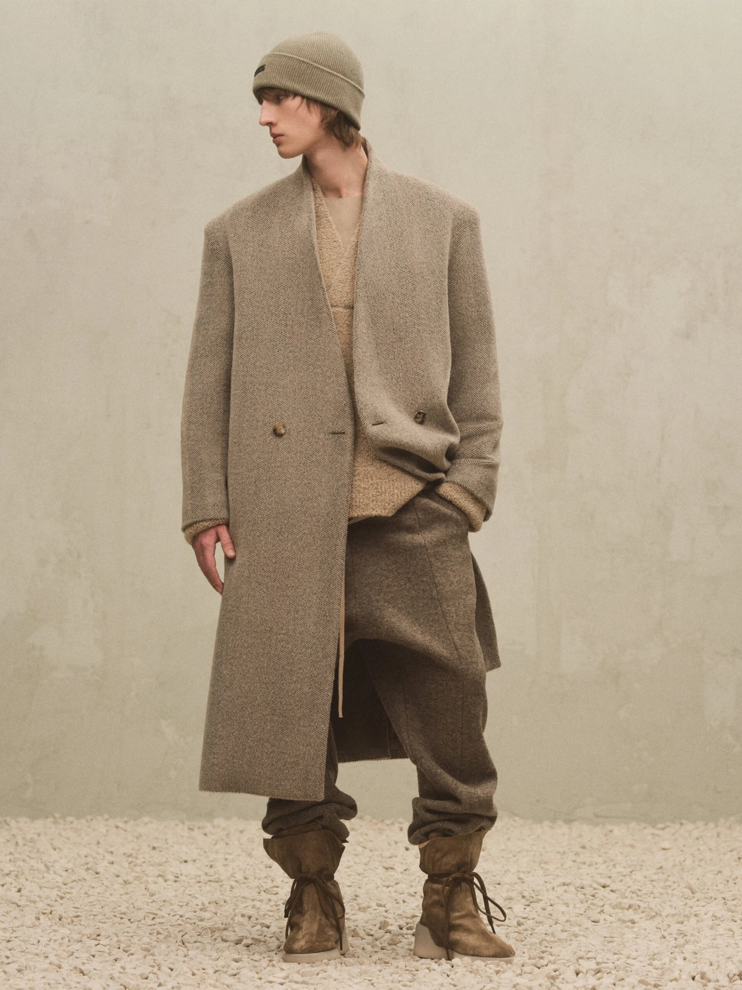 Fear Of God Alpaca Herringbone Lapelless Coat 3 Fear Of God Alpaca Herringbone Lapelless Coat