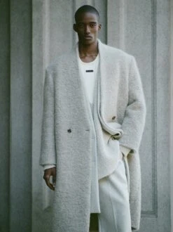 Fear Of God Wool Boucle Lapelless Coat