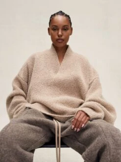 Fear Of God Wool Mohair V-Neck Sweater -Fearless Fashion House Hover PDP MerinoV neck WHITE FG24FW20 727MOB 100