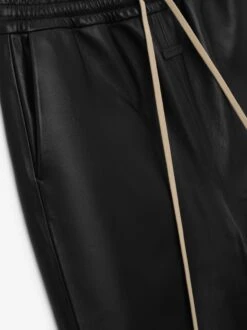 Fear Of God Bonded Leather Forum Pants -Fearless Fashion House LEATHERFORUMPANT FG24FW40 3431BOL Black BONDEDLEATHER 3