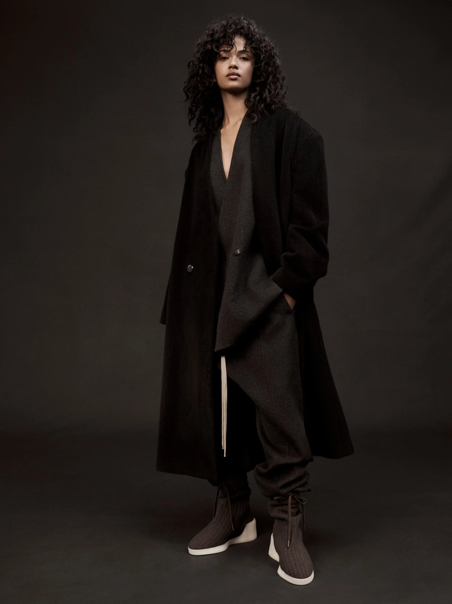 Fear Of God Wool Cashmere Relaxed Lapelless Blazer 3 Fear Of God Wool Cashmere Relaxed Lapelless Blazer