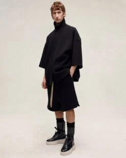 Fear Of God Boiled Wool Relaxed Shorts -Fearless Fashion House PDP BoiledWoolRelaxedShort Black