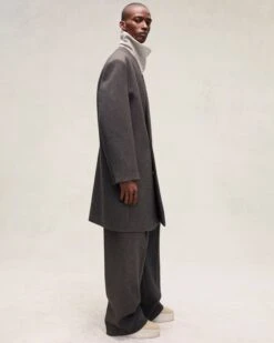 Fear Of God Military Wool Wide Leg Pants -Fearless Fashion House PDP TOP BOTTOM MilitaryWoolLongRelaxedLapellessBlazer MelangeBlack FG24FW60 630MIW 973.2 1a94214a 53b6 4330 824b dc8296f58417