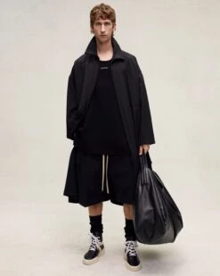 Fear Of God Weighted Twill Cargo Shorts -Fearless Fashion House PDP WeightedTwillCargoShort Black