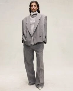 Fear Of God Wool Canvas Wide Leg Trousers -Fearless Fashion House PDP WoolCanvasWideLegTrouser DarkHeatherGrey