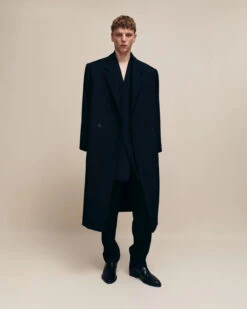 Fear Of God Wool Gabardine Double Breasted Overcoat -Fearless Fashion House WoolGabardineDoubleBreastedOvercoat.Black